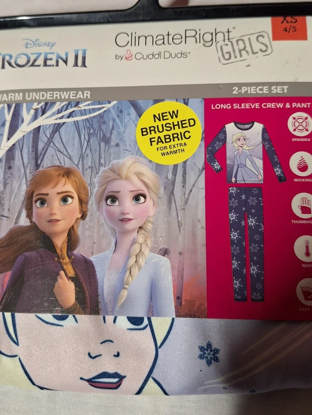 Disney Frozen II Girls Thermal Set - Purple, White